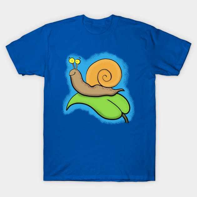 Cute, happy, colourful snail cartoon T-Shirt by FrogFactory